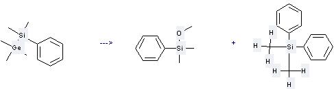 Benzene,1,1'-(dimethylsilylene)bis- can be prepared by (Trimethylgermyl)-phenyldimethylsilan at the ambient temperature
